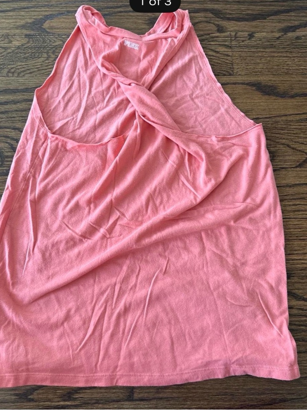 PINK Victoria's Secret Coral Pink Twist-Back Tank